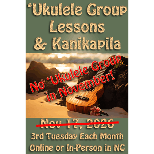 Ukulele Group Lessons - Nov Class Cancelled